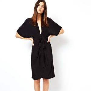 ASOS Black Kimono Wrap Dress
